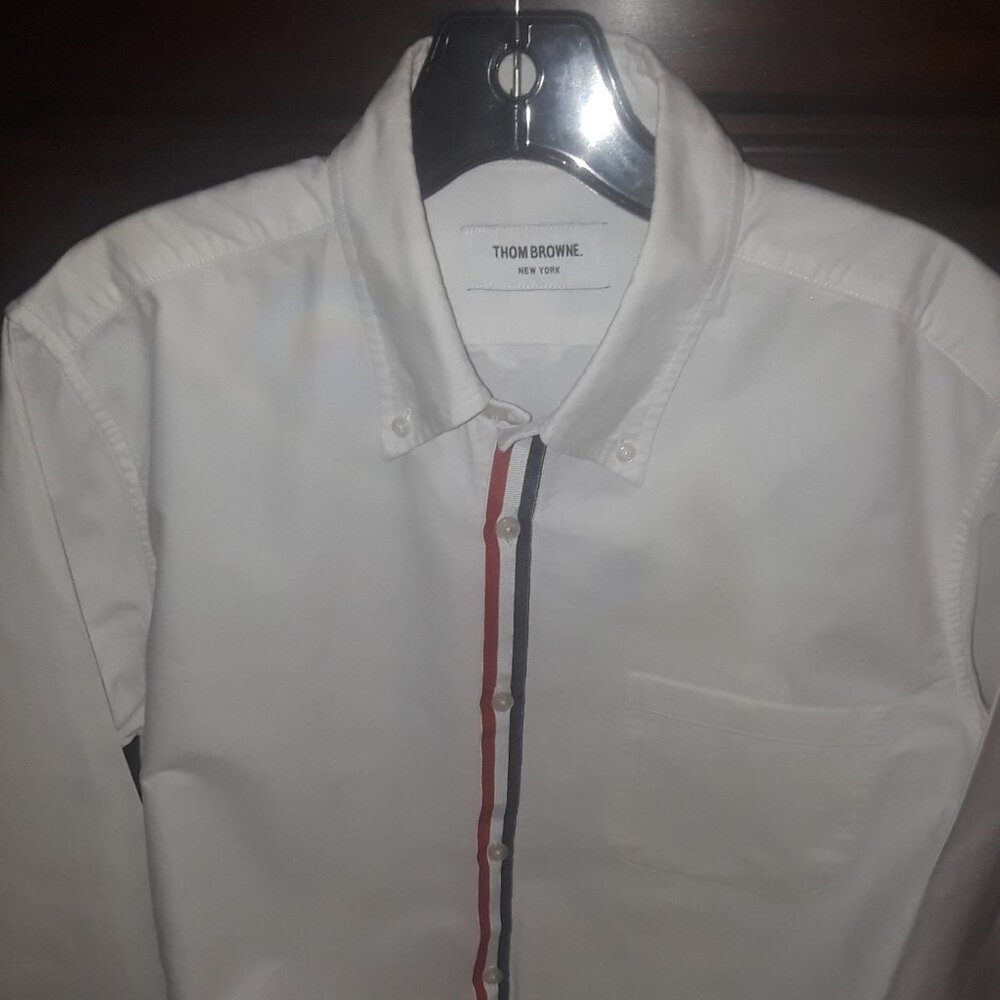 Thom Browne rare exposed placket shirt size TB3--MUST SEE--Guaranteed Authentic